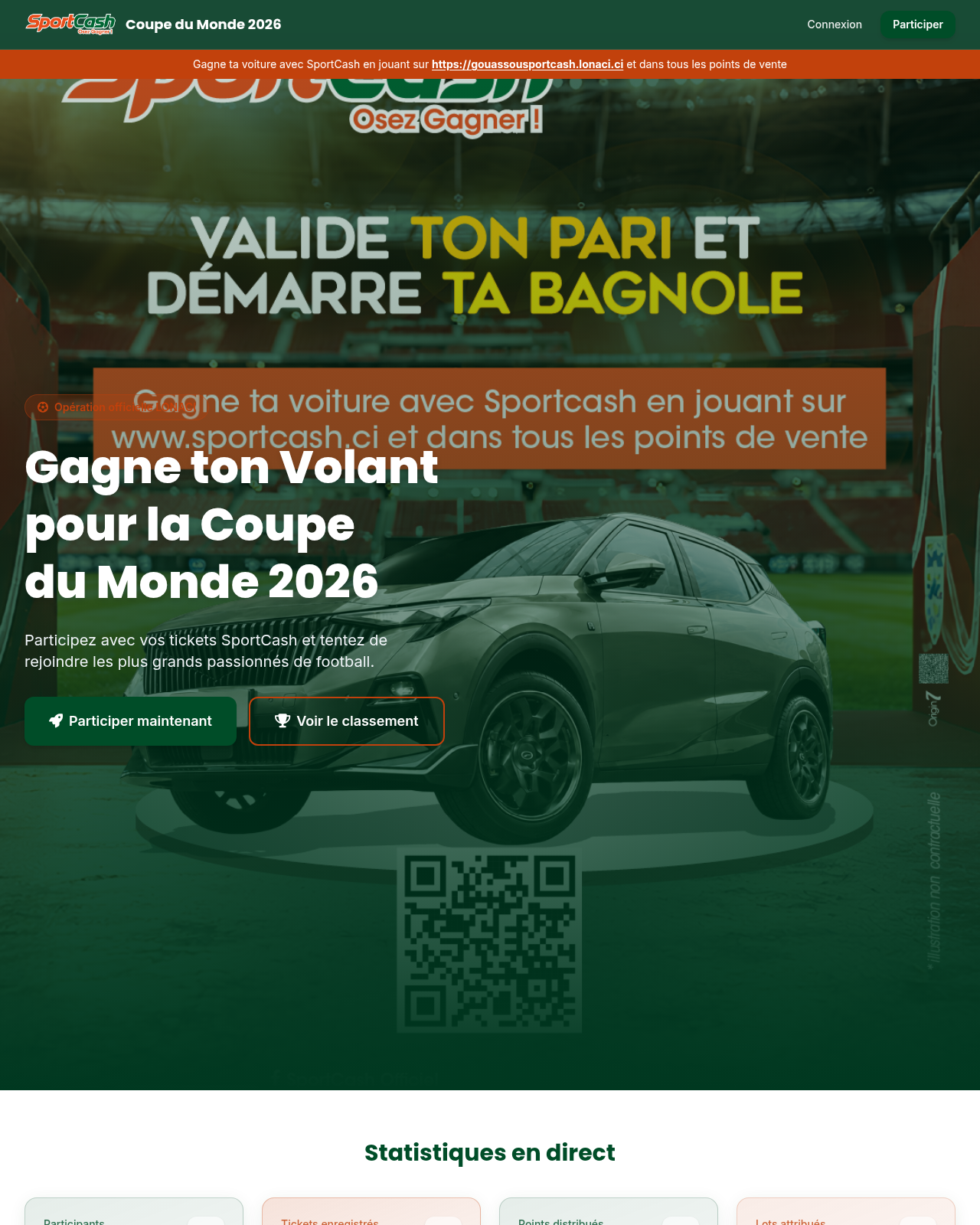 Capture de la campagne LONACI associant le produit à son domaine